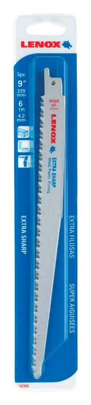 Reciprocating Saw Blade, Extra Sharp, .75-In. x .050 x 9-In.