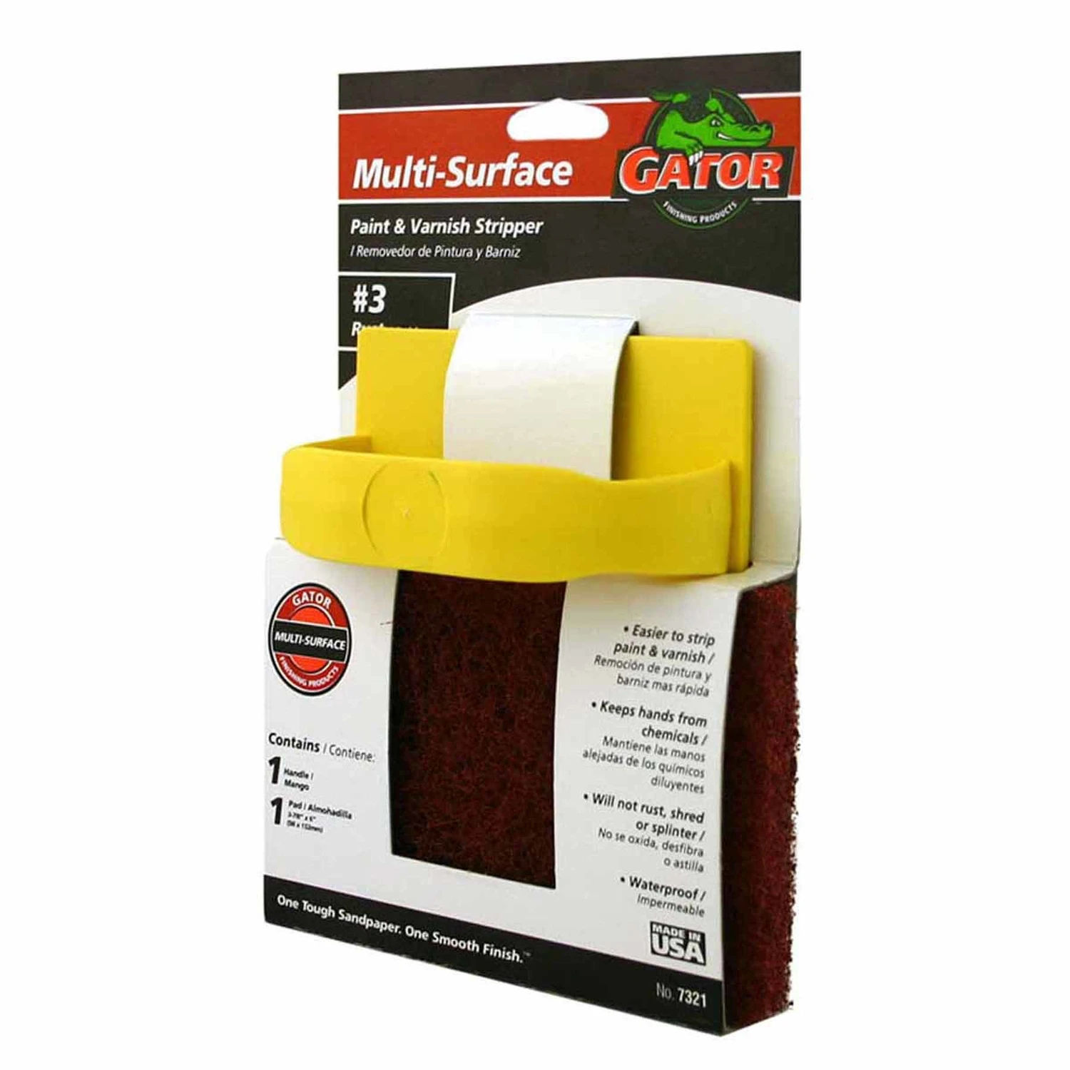 9 In. Coarse Stripping Pad - 3.875 In. Width, Model 7321