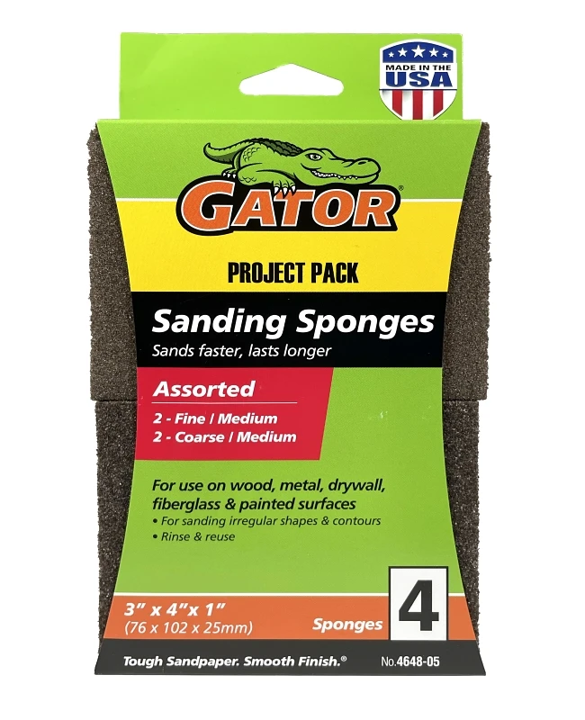 Sanding Sponges, Assorted Grit, 3 x 4 In., 4-Pk.