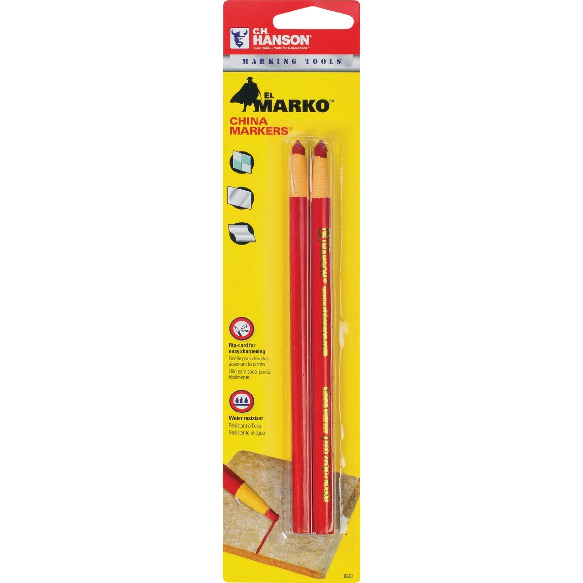 China Marker Pencils, Red, 2-Pk.