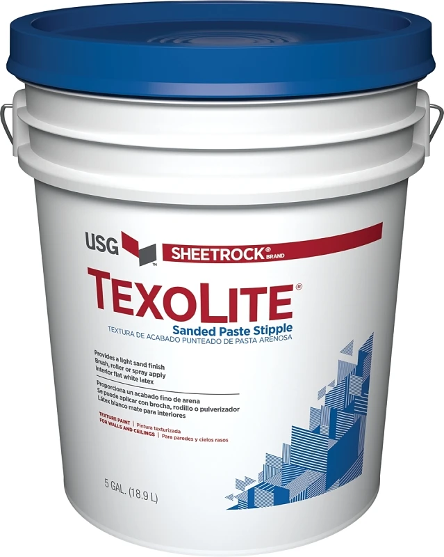 Texture Wall and Ceiling Paint, 1 Gallon, Interior Use, White Finish