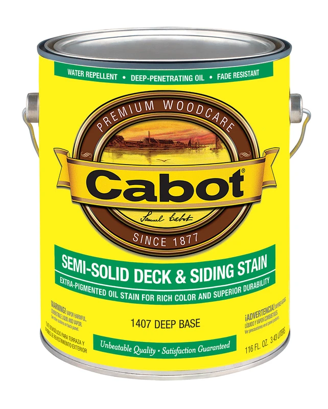 Semi-solid Deck & Siding Stain, 1407 Deep Base, 1 Gallon Oil-based
