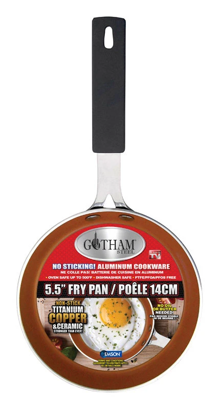 As Seen On Tv Aluminum Fry Pan 5-1/2 In. Copper With Non-stick Coating