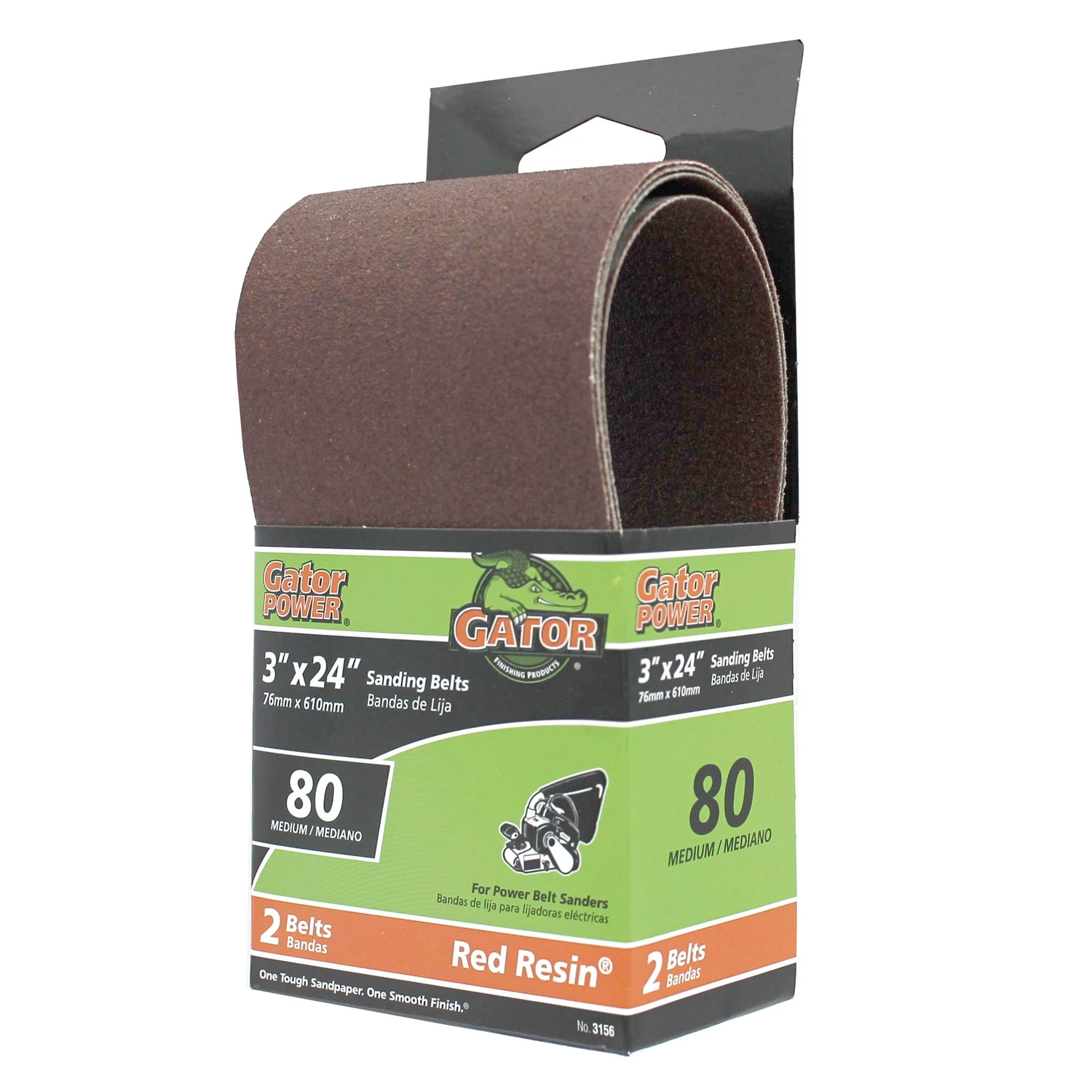 Gator 24 in. 31 L X 3 in. 31 W Aluminum Oxide Sanding Belt 80 Grit Medium 2 pc
