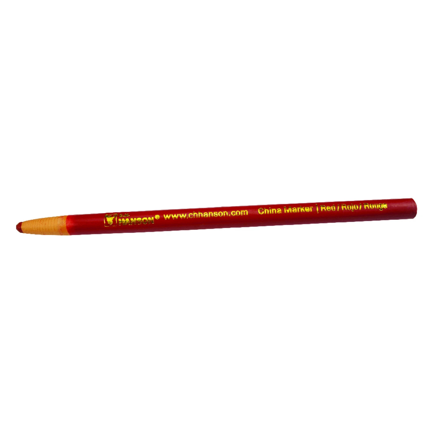 6.8 In. L Red China Marker - Waterproof, Fade Resistant, 1 Pc