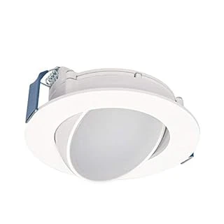 4-inch Led Recessed Ceiling Light, Adjustable Direction, White Flange