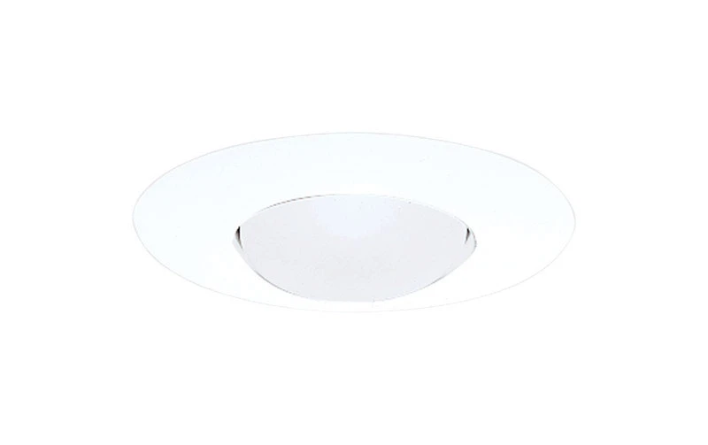 White Open Trim for Light Fixture, 6 Inch Diameter