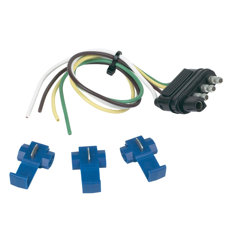 12-inch 4-wire Flat Trailer End Connector With Splice Connectors