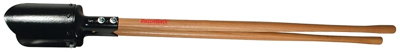 Post Hole Digger with Steel Blades and Wooden Handles for Digging Holes