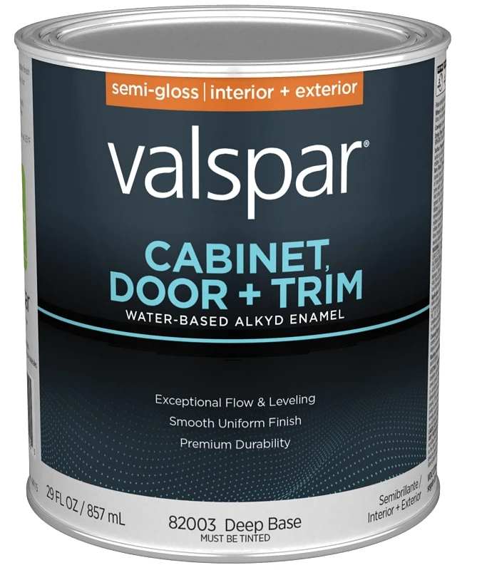 Cabinet Door & Trim Waterborne Alkyd Semi-gloss Enamel, Deep Base, 1 Quart