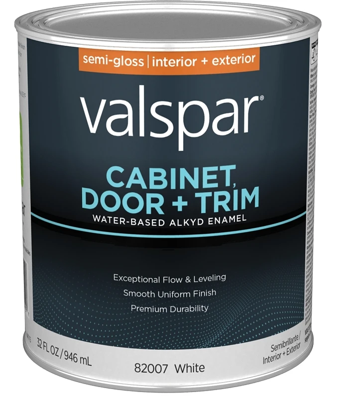 Cabinet Door & Trim Waterborne Alkyd Semi-gloss Enamel, White Base, 1 Quart