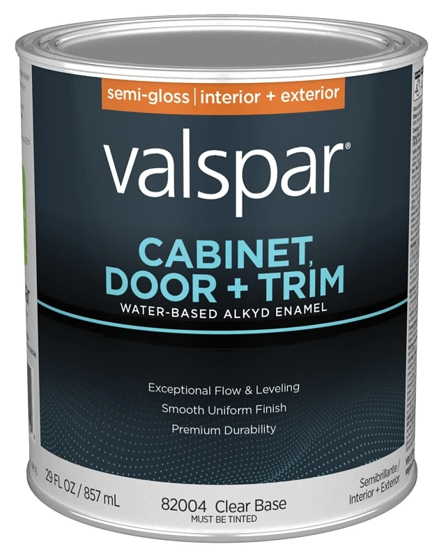 Cabinet Door & Trim Waterborne Alkyd Semi-gloss Enamel, Clear Base, 1 Quart