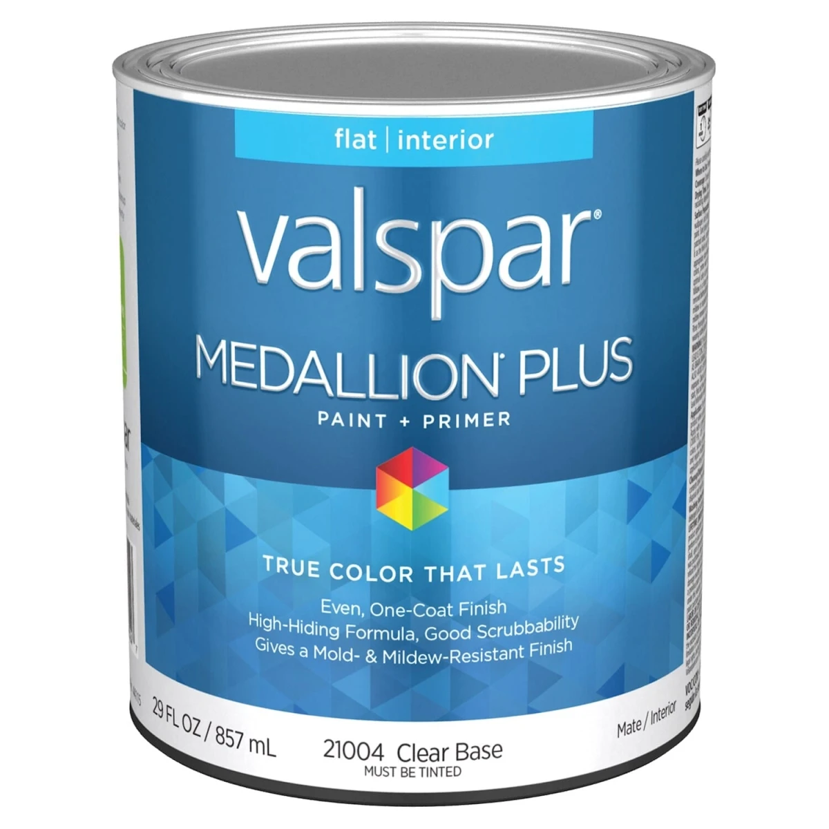 Medallion Plus Premium Flat Interior Paint & Primer, Clear Base, 1 Quart