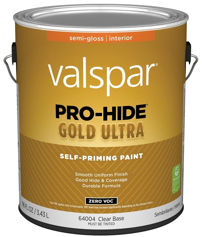 Pro-hide Gold Ultra Zero Voc Latex Semi-gloss Interior Wall Paint, Clear Base, 1 Gallon