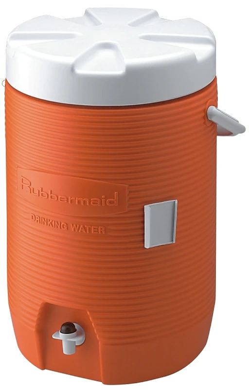 3-gallon Orange Water Cooler With Swing-top Handle And Drip-resistant Spigot