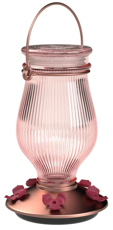 Sun Kissed Hummingbird Feeder with Multiple Feeding Ports and Easy Cleaning Design