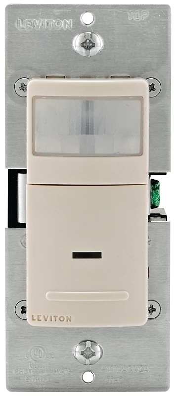 Decora Light Almond Occupancy Sensor Switch, 900 Sq. Ft. Coverage, 180 Degree Detection