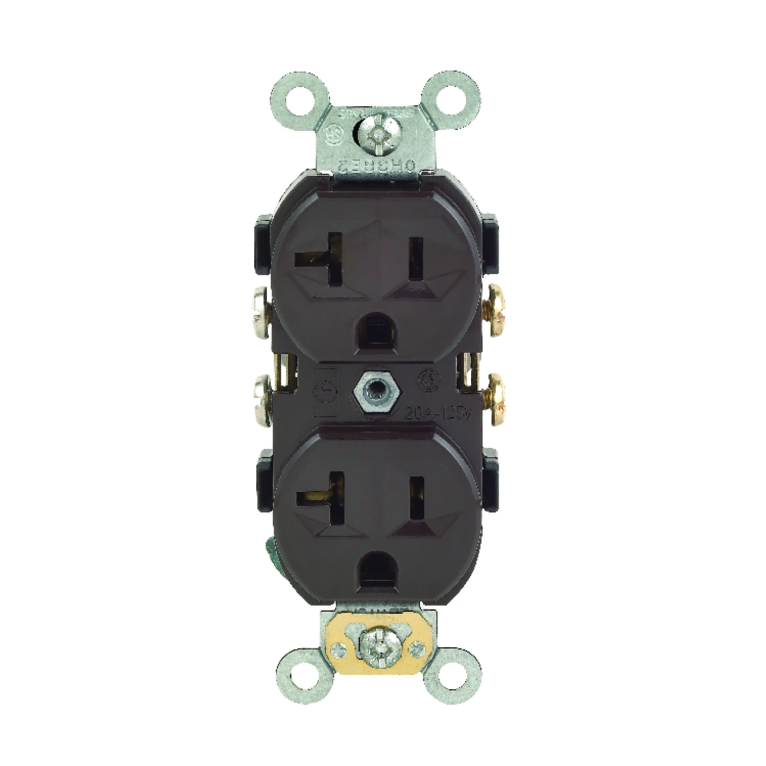 Leviton 20A Brown Heavy-Duty 5-20R Duplex Outlet