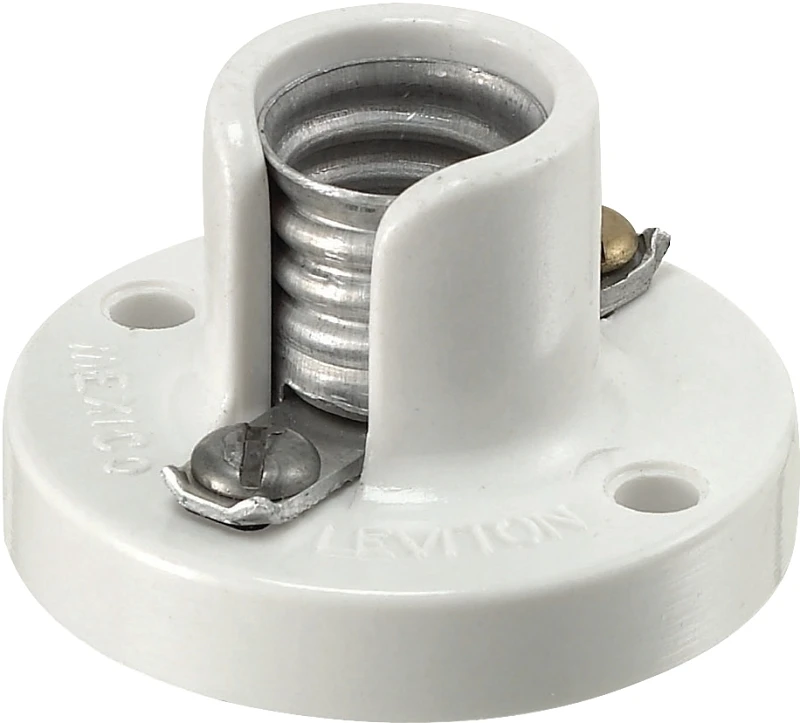 Ivory Phenolic Candelabra Lampholder 75w 120v Flush Mount