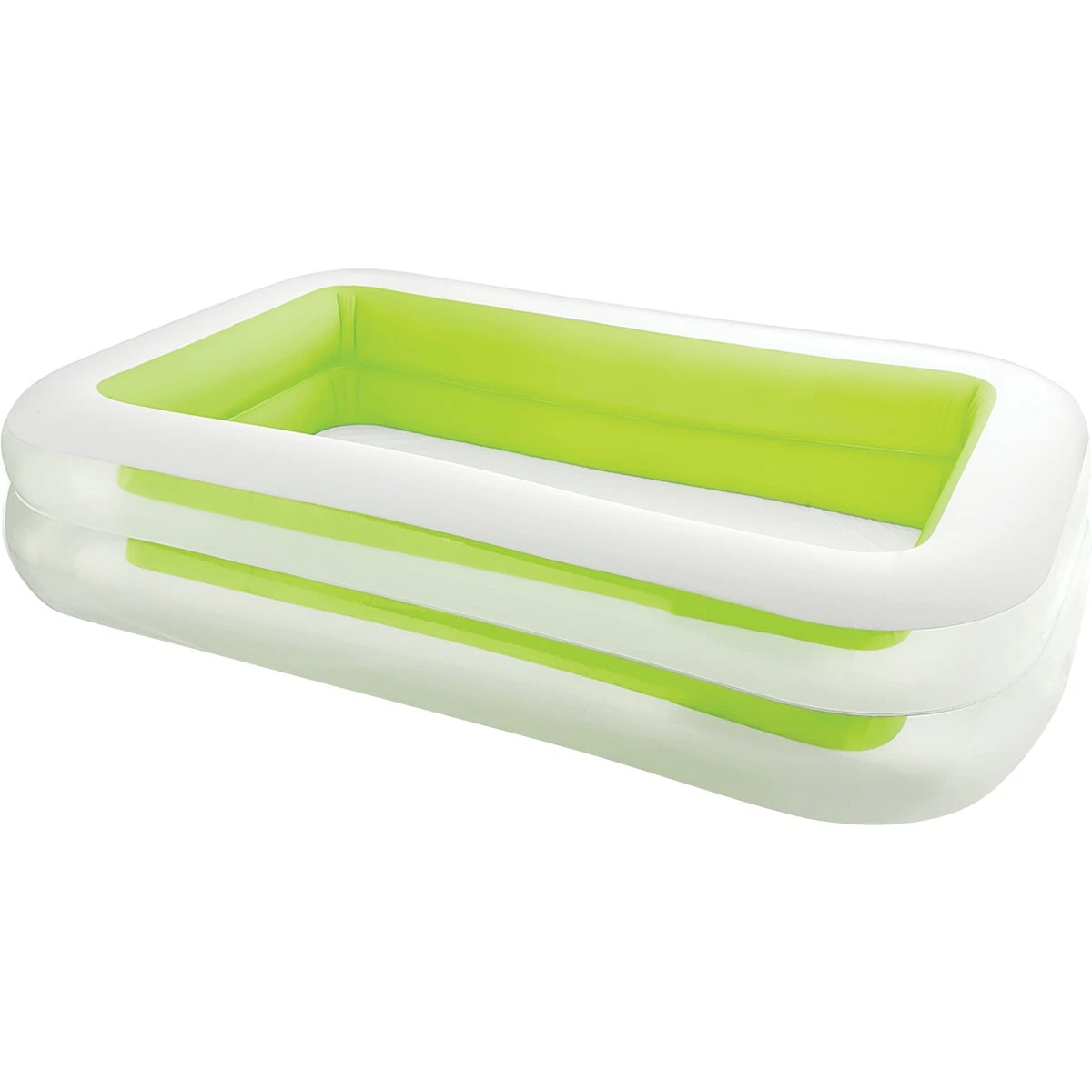 69 In. W. X 103 In. L. X 22 In. D. Green Vinyl Family Inflatable Swimming Pool