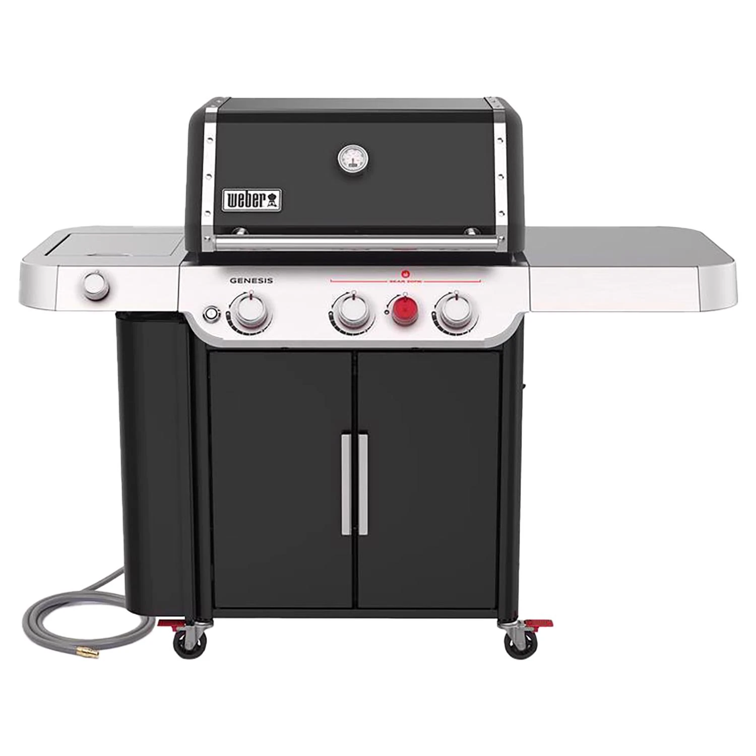 Genesis SP E-335 Three-Burner Natural Gas Grill with Thirty-Nine Thousand BTUs, Side Burner, and Sear Burner in Black