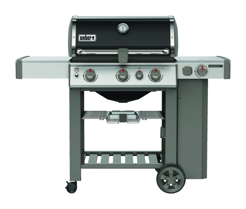 Genesis Ii Se-330 3-burner Lp Gas Grill With Side Burner, 39,000 Btu, Black