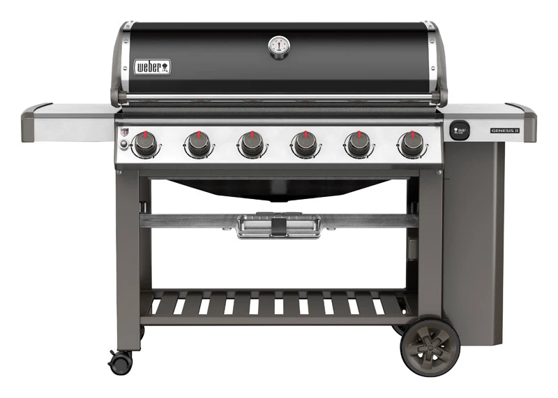 Genesis Ii E-610 Black 6-burner Natural Gas Grill With Built-in Thermometer