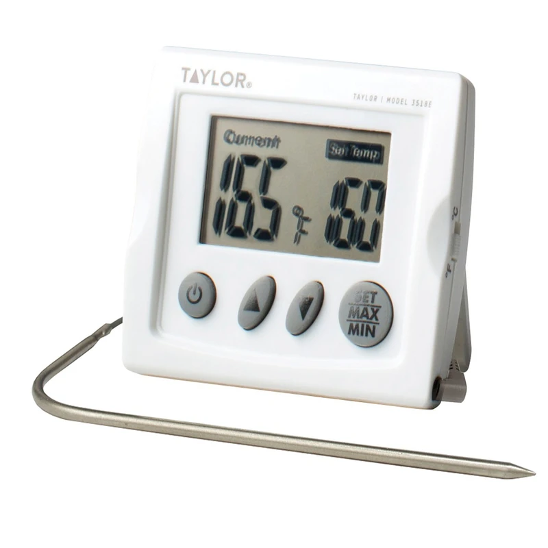 Digital Food Thermometer with Probe and Alarm for Accurate Cooking Temperature