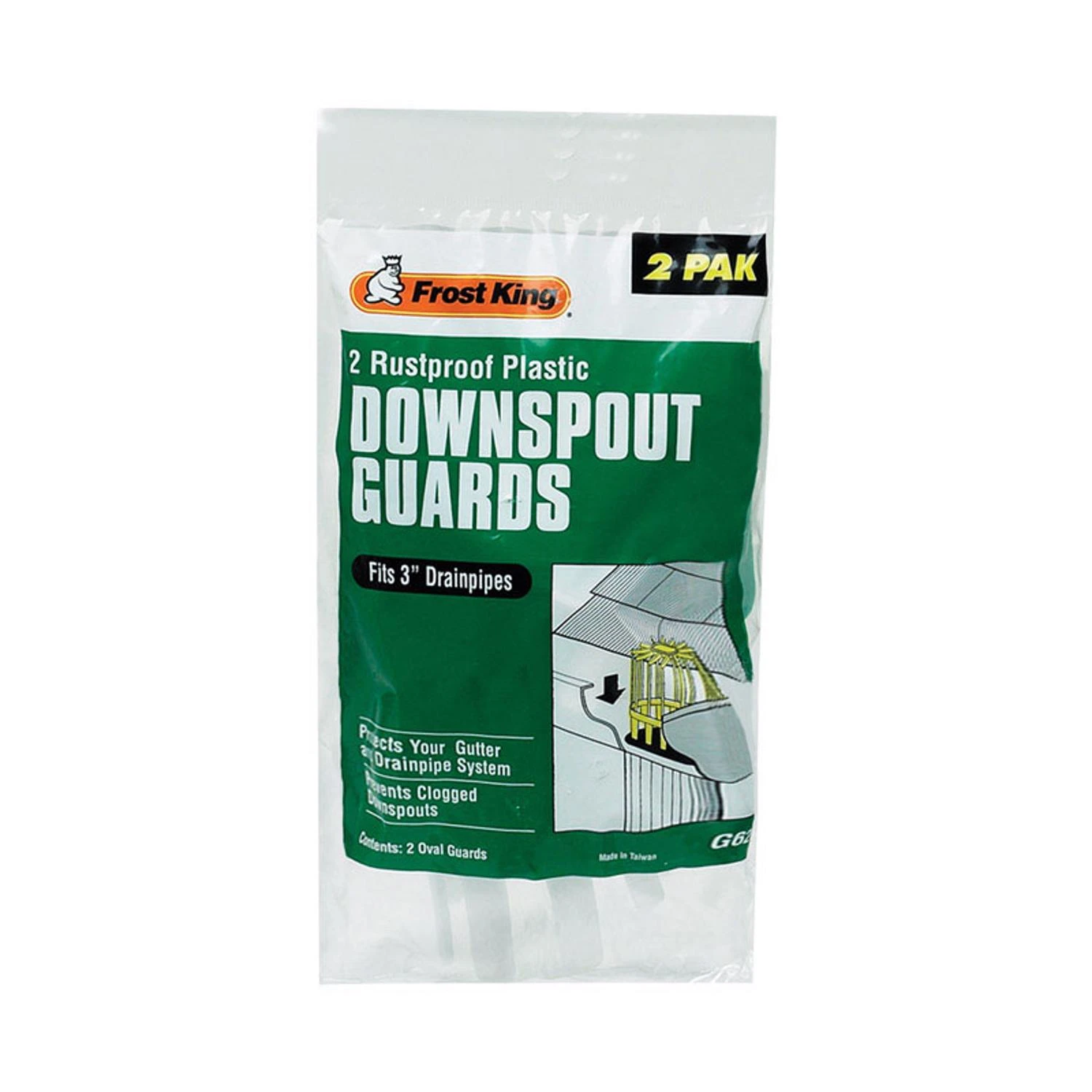 Gutter Downspout Strainer, Plastic, 3-In., 2-Pk.