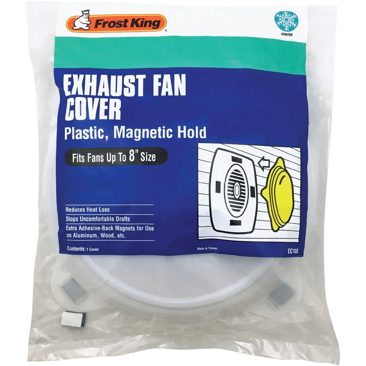 10-1/4 In. Diameter White Plastic Exhaust Fan Cover Ec108