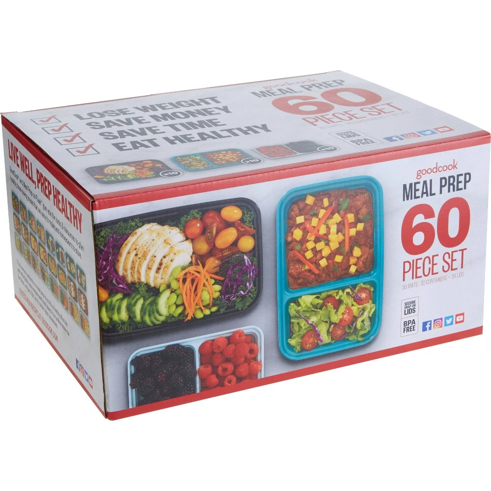 60-piece Good Cook Meal Prep & Food Storage Container Set With Lids