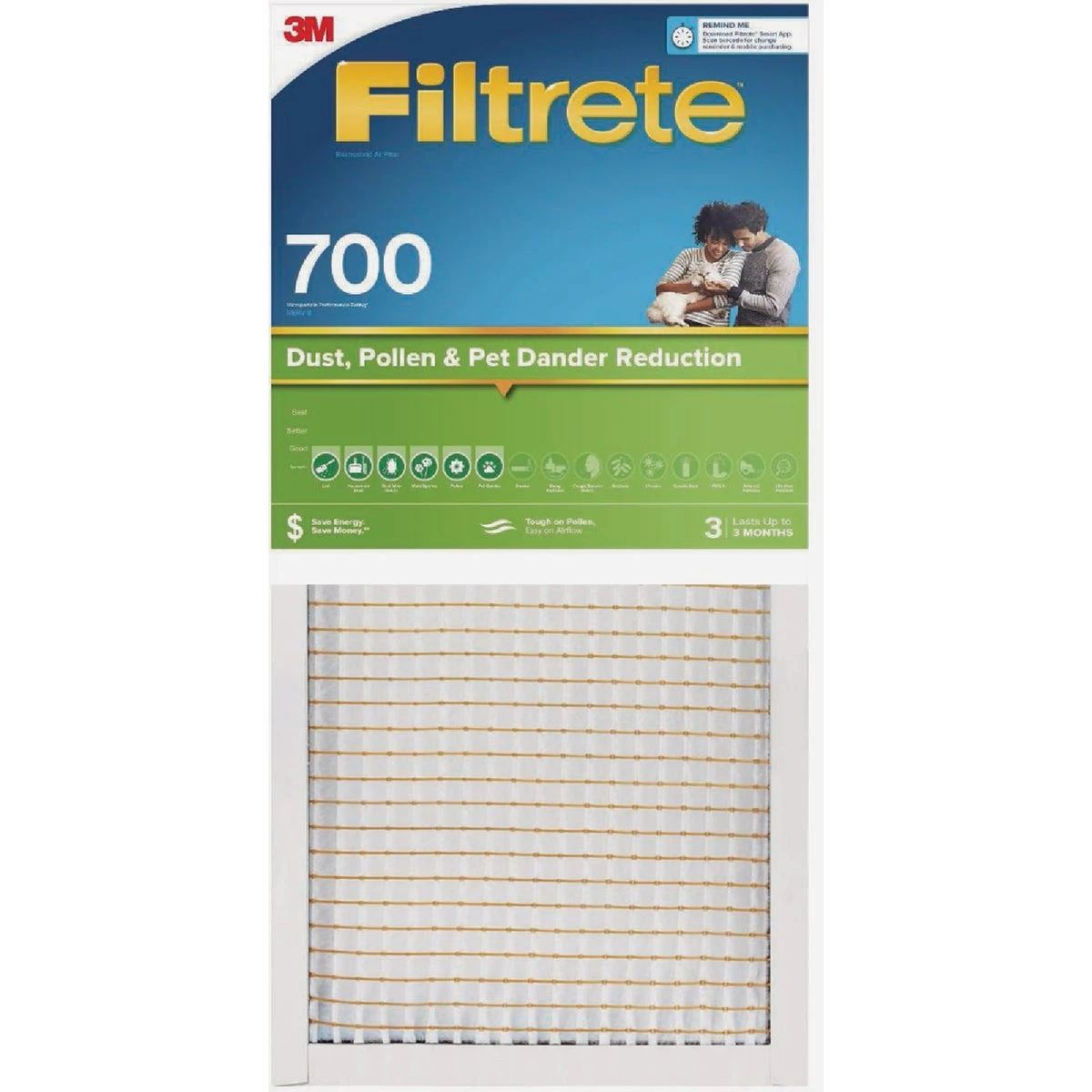 16x20 x 1 In. Electrostatic Pleated Air Filter, 700 MPR
