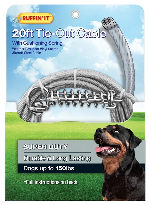 Super-duty Extra Large Dog Tie-out Cable, 20 Ft.