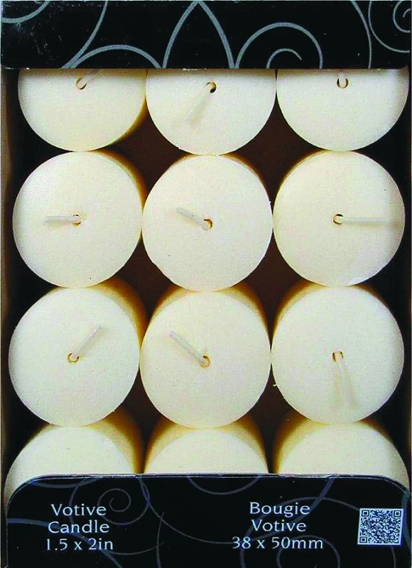 Essentials Classic Vanilla Votive Candle 1.5" X 2" Ivory