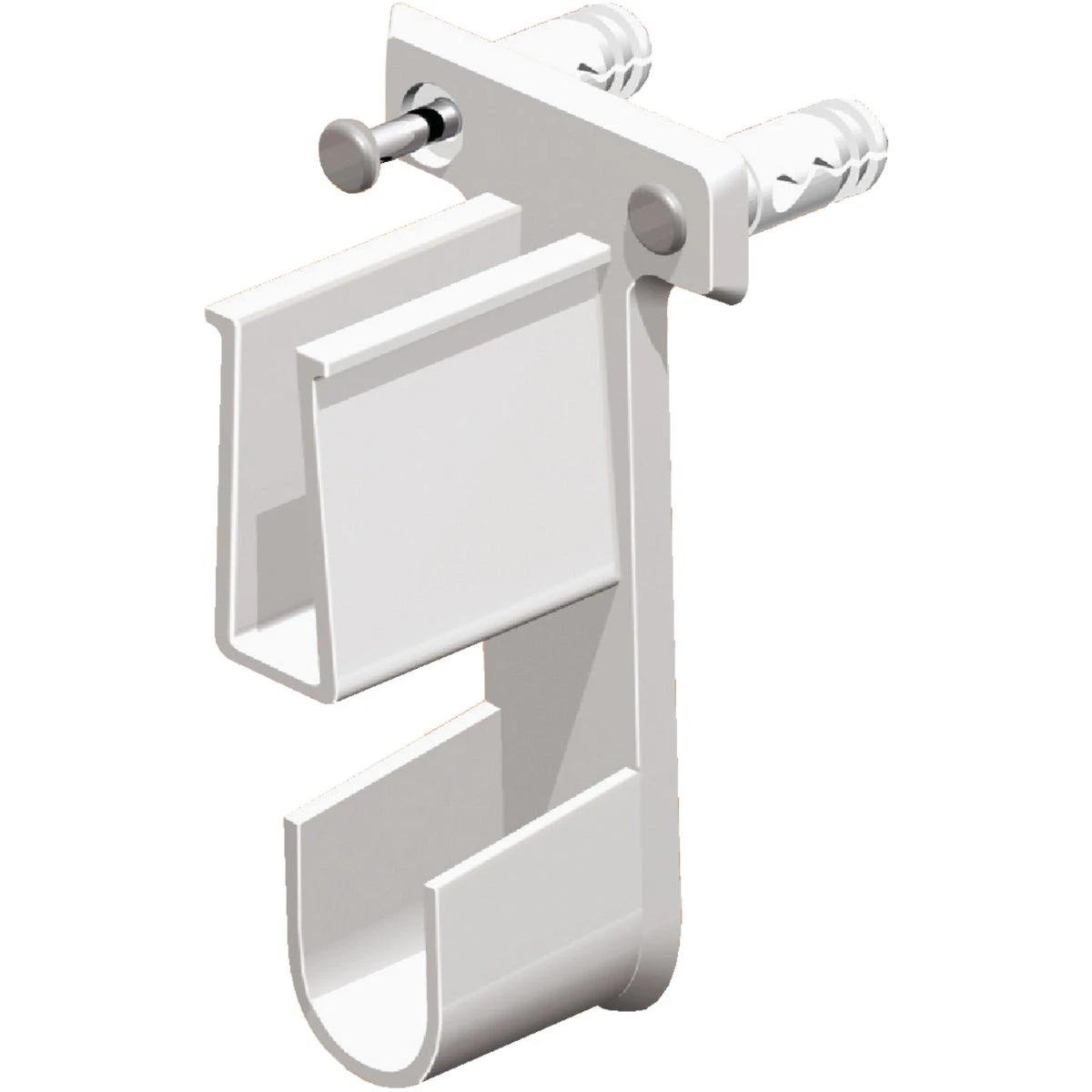 Superslide White Resin Wire Shelf End Bracket For 12" & 16" Shelving