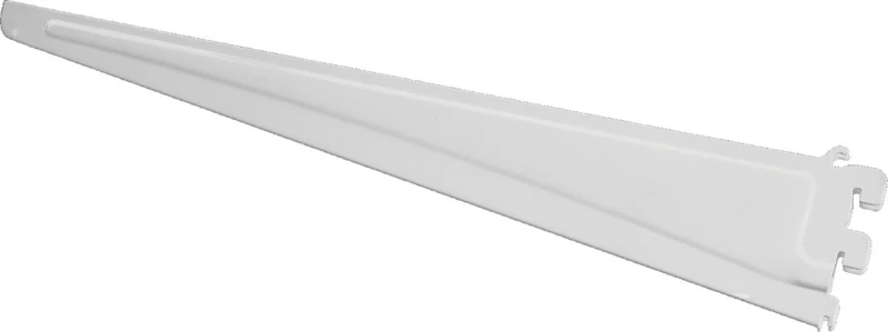 Shelftrack 20 In. Heavy-duty White Shelf Bracket For Ventilated Shelving