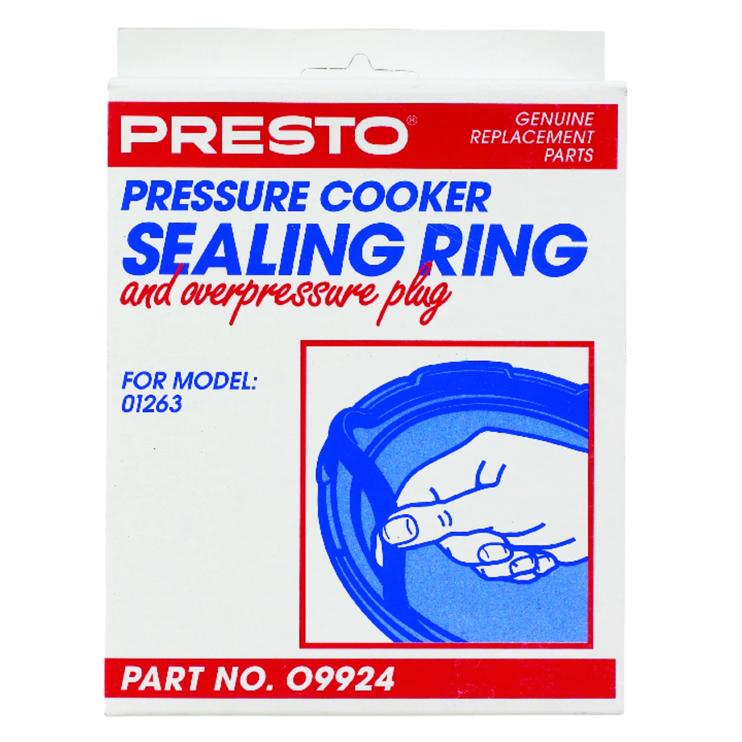 6-8 Qt. Pressure Cooker Sealing Ring Model 09924 With Automatic Air Vent