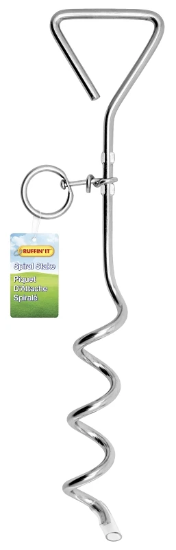 16"x8MM CORKSCREW STAKE W/RING