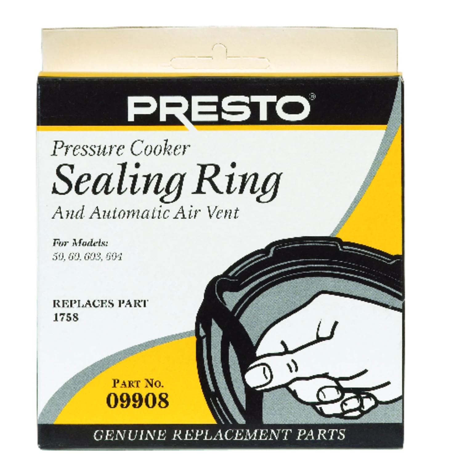 2 To 4 Quart Pressure Cooker Sealing Ring Model 09908