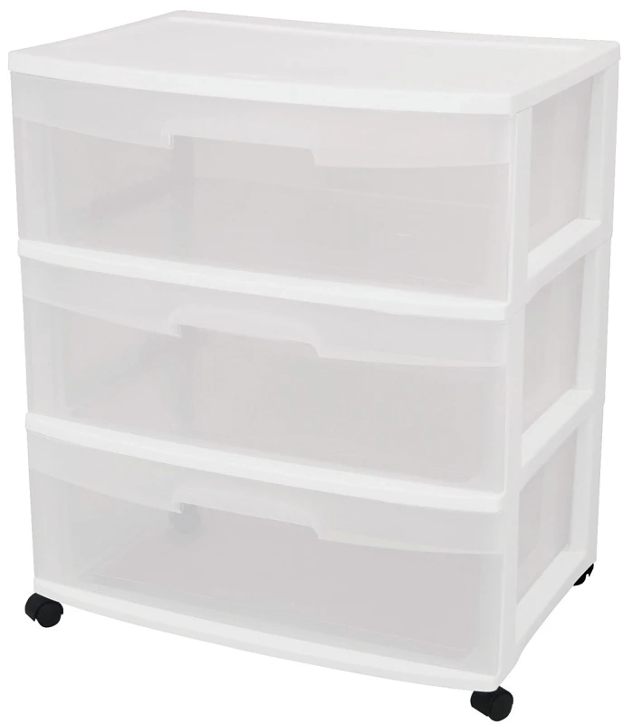 3-drawer Wide Cart Organizer 24 In. H X 21-7/8 In. W X 15-1/4 In. D