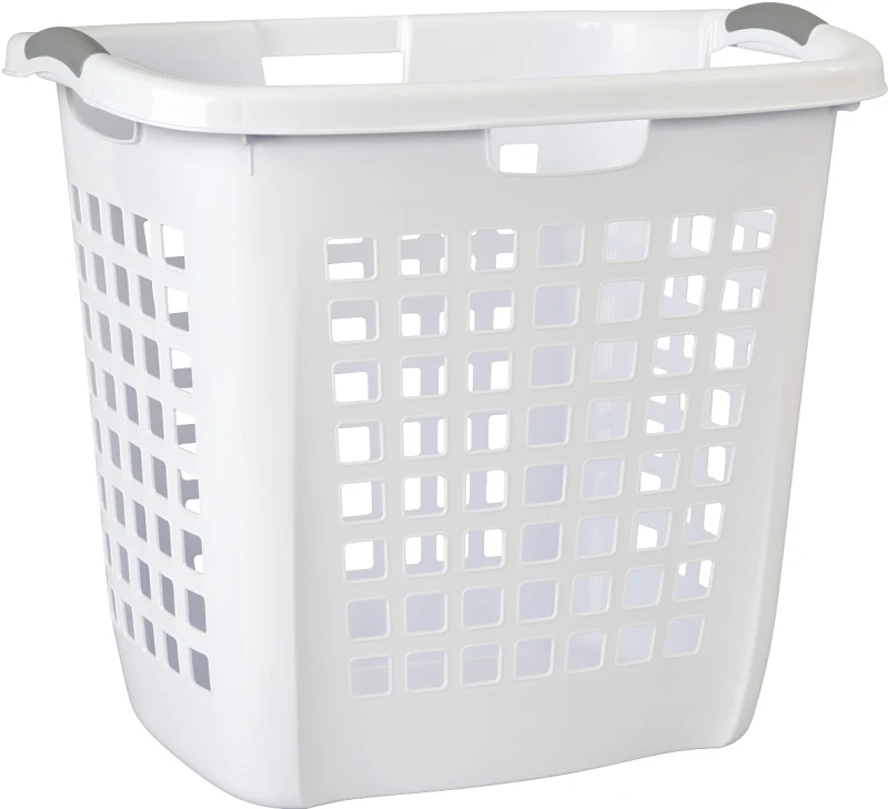 Ultra Easy Carry White Plastic Laundry Basket 22.25" X 17.375" X 19.875"