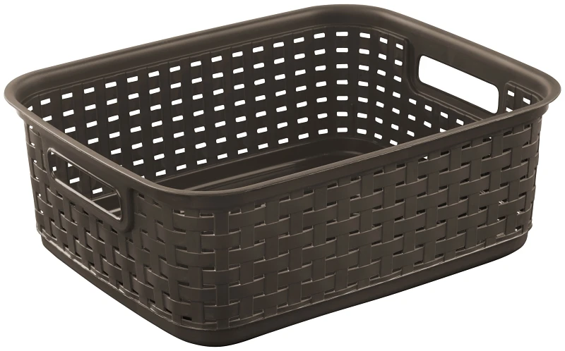 1.3 Cu Ft Short Weave Storage Bin 5.25 In. H X 12.25 In. W X 15 In. D