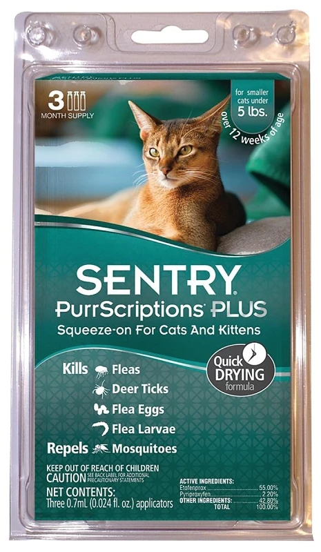 Purrscriptions Plus Flea & Tick Treatment, For Cats Under 5-Lbs.