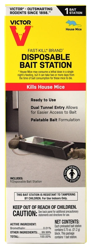 Disposable Mouse Bait Station for Rodent Control