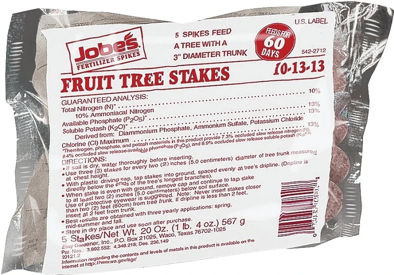 Fruit Tree Fertilizer Spikes, 8-11-11, 5-Pk.