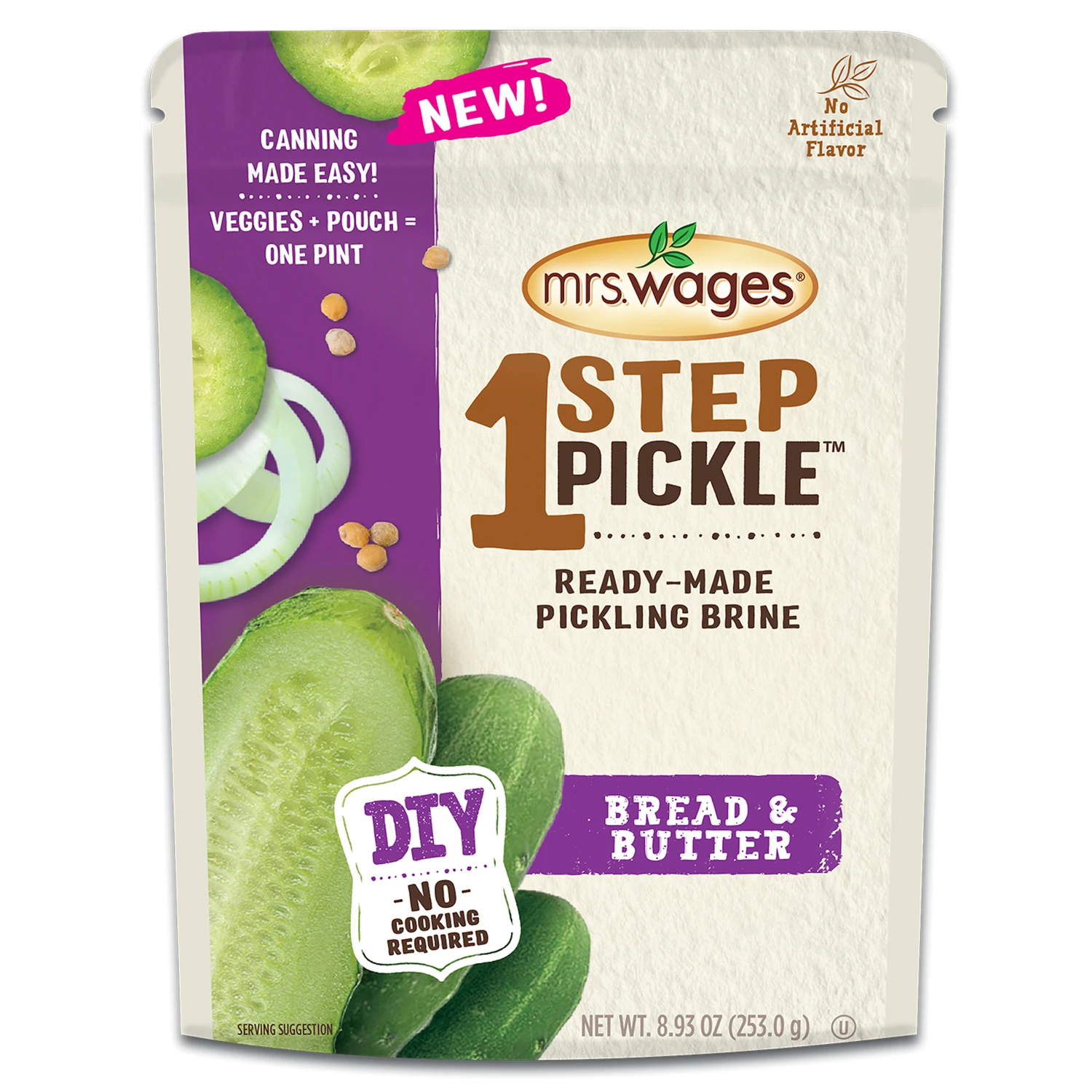 1 Step Pickle Bread & Butter Pickling Mix 8.93 Oz, Kosher Dill Flavor