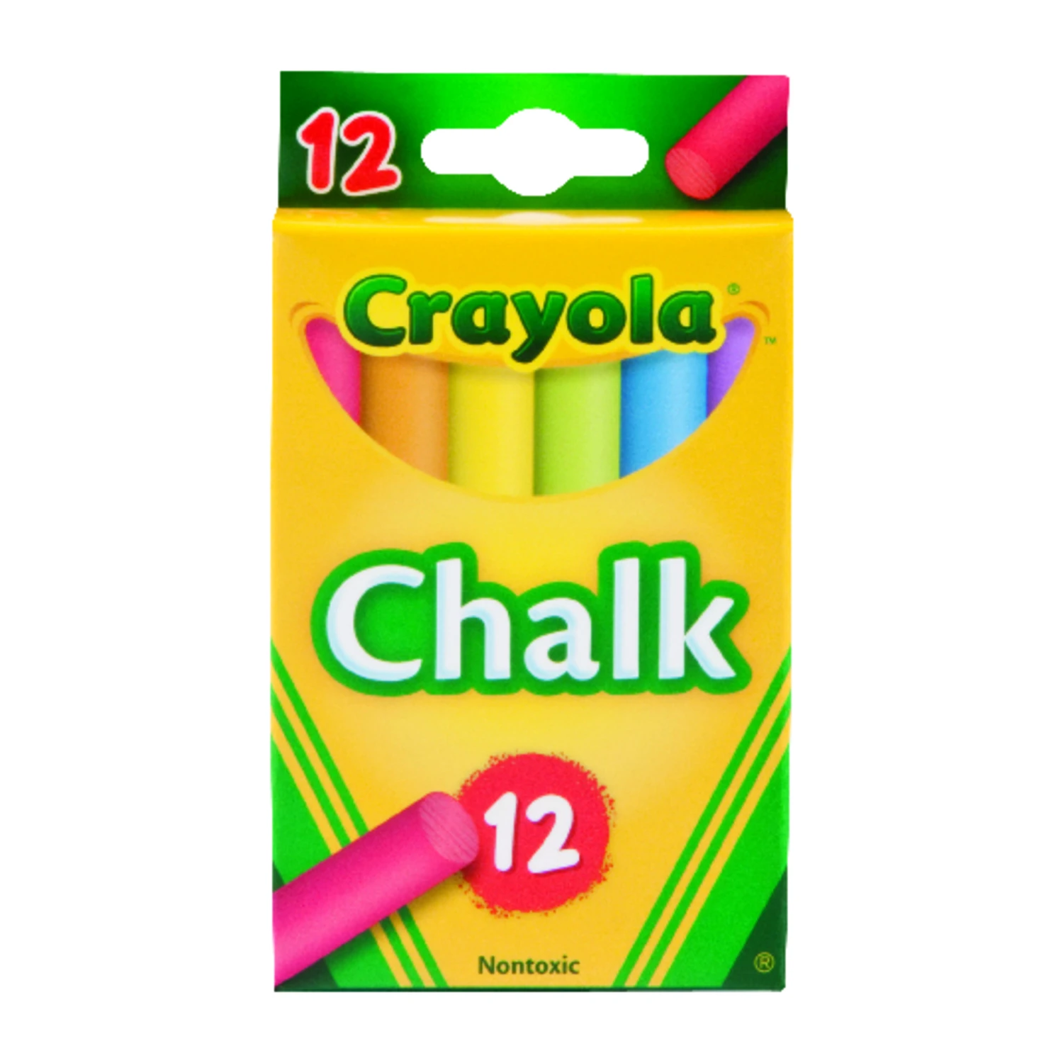 Crayola Nontoxic Assorted Color Chalk 12 pk