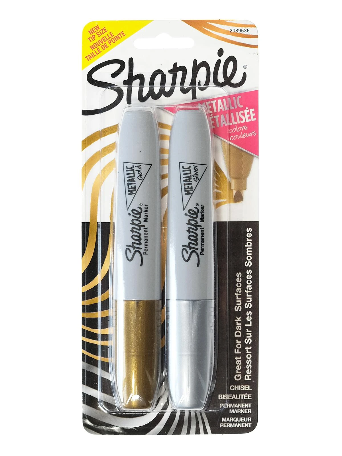 Metallic Set set of 2 gold & silver chisel