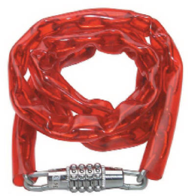 4-Digit Barrel Combination Bike Lock, 4-Ft. Steel Chain