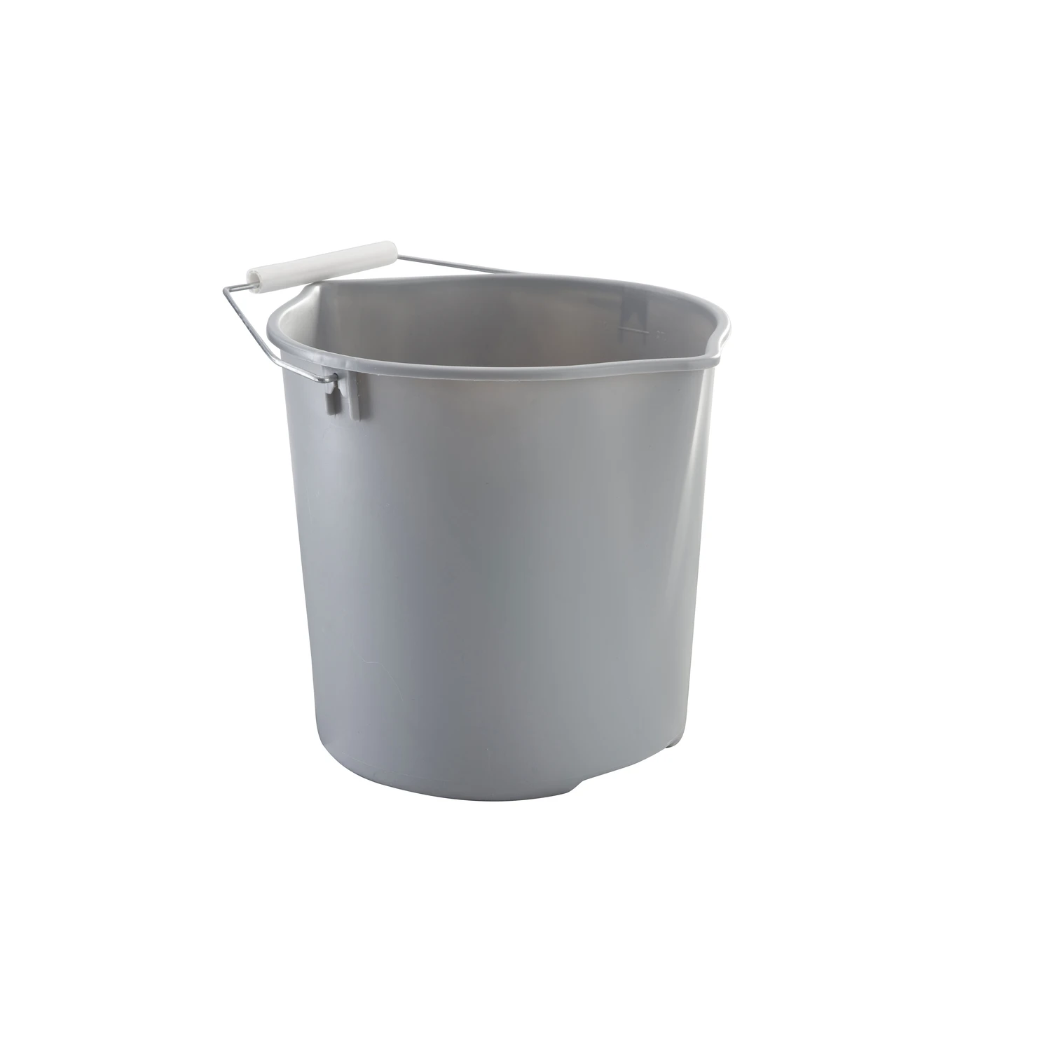 11 Quart Heavy Duty Gray Plastic Bucket With Twin Spouts And Durable Handle